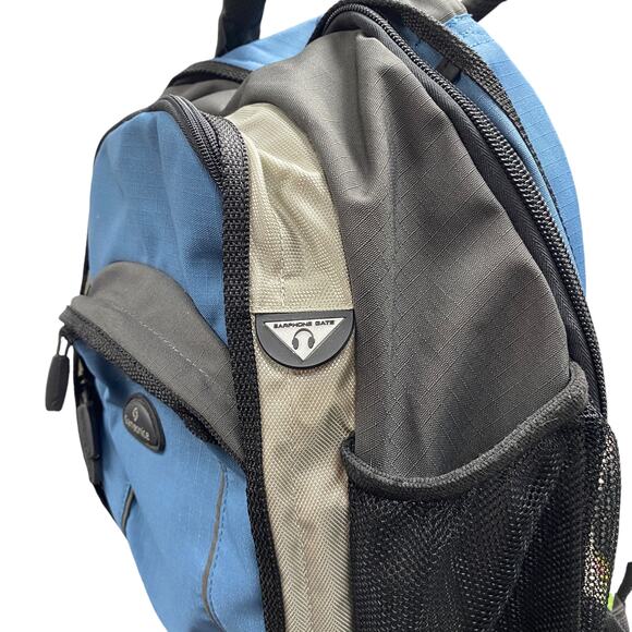 Samsonite Blue Grey Black Laptop Travel School Backpack - Picture 8 of 10